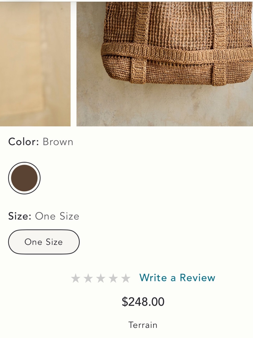 Anthropologie x Hat Attack Raffia Traveler Bag FLAWED NWT - Picture 4 of 13